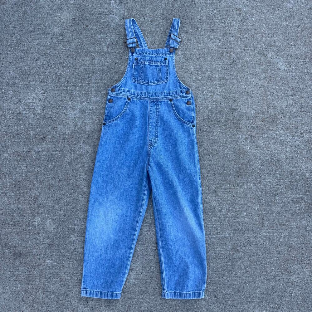 Vintage 90s Levi's Youth Girls Boys Denim Jean Overalls Size 6X